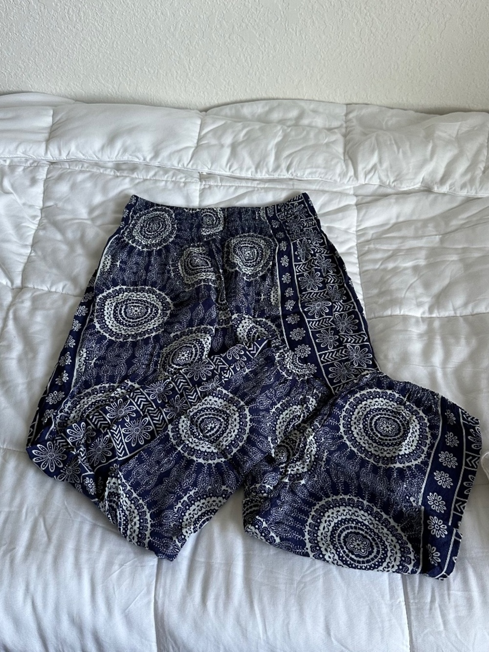 Lotus & Luna Viscose Bamboo Harem Pants Blue